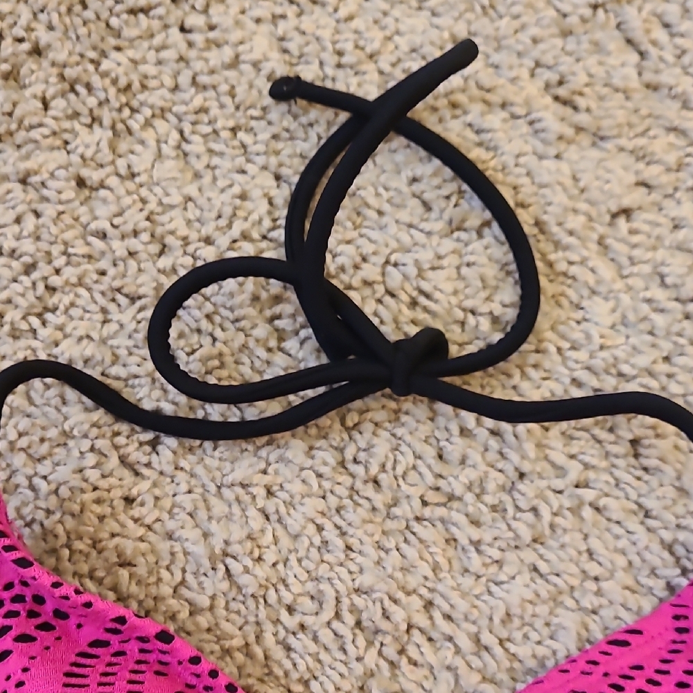 OP Pink Black Bikini Set - Picture 12 of 15